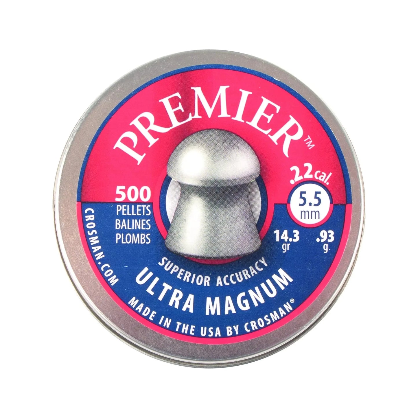 Crosman Premier Ultra Magnum Pellets .22 (500)